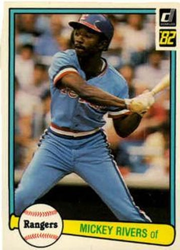 #242 Mickey Rivers - Texas Rangers - 1982 Donruss Baseball