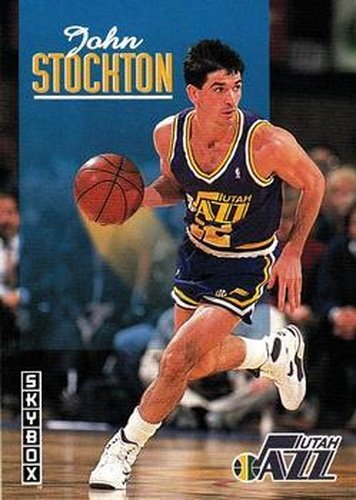 #244 John Stockton - Utah Jazz - 1992-93 SkyBox Basketball