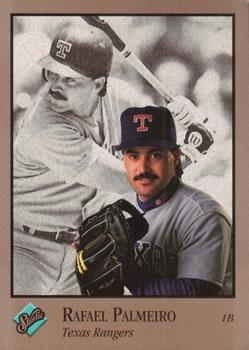 #244 Rafael Palmeiro - Texas Rangers - 1992 Studio Baseball