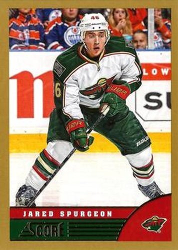 #244 Jared Spurgeon - Minnesota Wild - 2013-14 Score - Gold Hockey