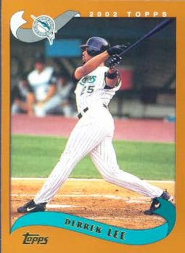 #244 Derrek Lee - Florida Marlins - 2002 Topps Baseball