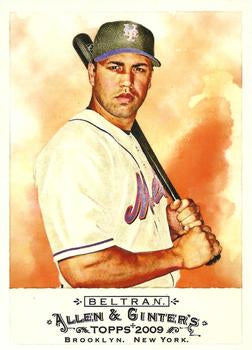 #244 Carlos Beltran - New York Mets - 2009 Topps Allen & Ginter Baseball