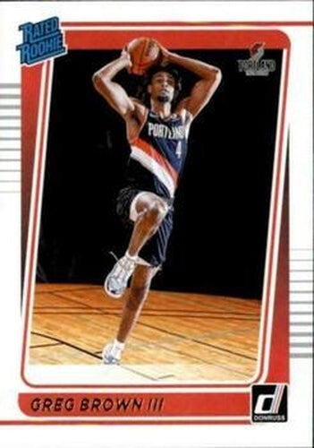 #245 Greg Brown III - Portland Trail Blazers - 2021-22 Donruss Basketball