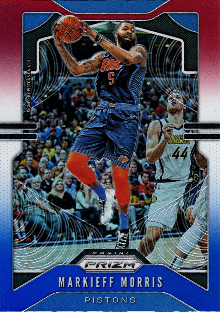 #245 Markieff Morris - Detroit Pistons - 2019-20 Panini Prizm - Prizms Red White and Blue Basketball