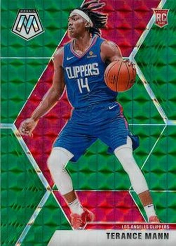 #246 Terance Mann - Los Angeles Clippers - 2019-20 Panini Mosaic - Green Prizm Basketball