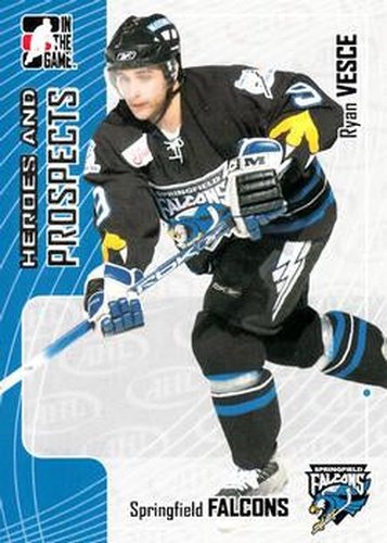 #246 Ryan Vesce - Springfield Falcons - 2005-06 In The Game Heroes and Prospects Hockey