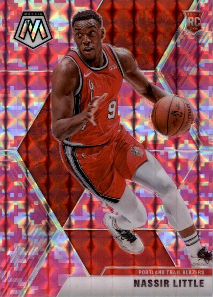 #247 Nassir Little - Portland Trail Blazers - 2019-20 Panini Mosaic - Camo Pink Basketball