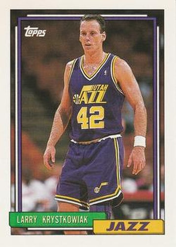 #247 Larry Krystkowiak - Utah Jazz - 1992-93 Topps Basketball