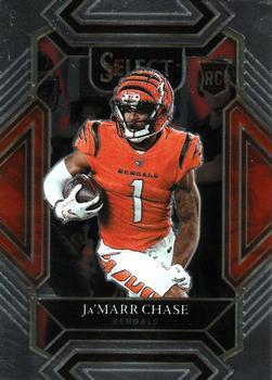 #247 Ja'Marr Chase - Cincinnati Bengals - 2021 Panini Select - Black and Gold Prizm Die Cut Football