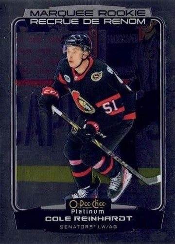 #247 Cole Reinhardt - Ottawa Senators - 2022-23 O-Pee-Chee Platinum Hockey