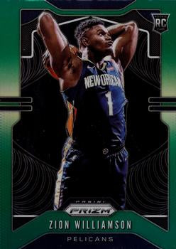 #248 Zion Williamson - New Orleans Pelicans - 2019-20 Panini Prizm - Prizms Green Basketball
