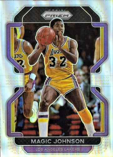 #248 Magic Johnson - Los Angeles Lakers - 2021-22 Panini Prizm - Silver Basketball