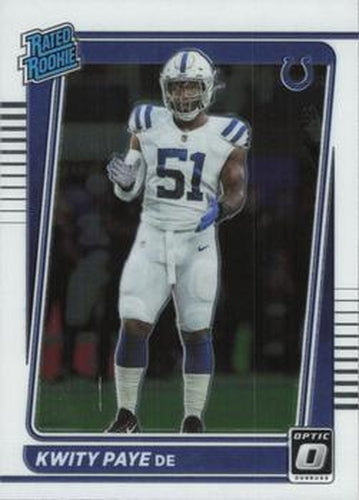 #248 Kwity Paye - Indianapolis Colts - 2021 Donruss Optic Football