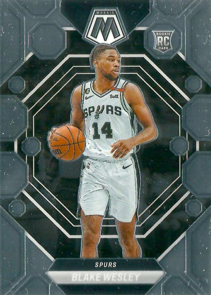 #249 Blake Wesley - San Antonio Spurs - 2022-23 Panini Mosaic Basketball