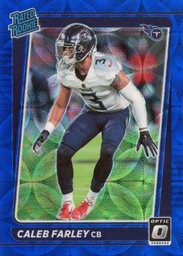 #249 Caleb Farley - Tennessee Titans - 2021 Donruss Optic - Blue Scope Football