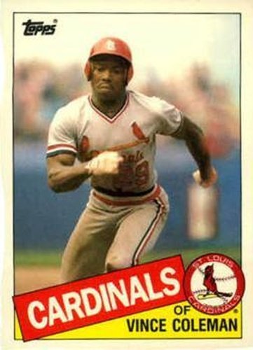 #24T Vince Coleman - St. Louis Cardinals - 1985 Topps Traded Baseball