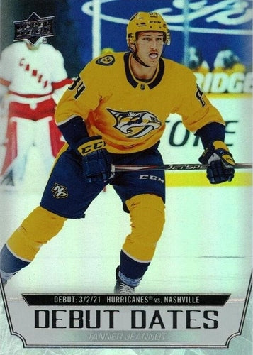 #DD-24 Tanner Jeannot - Nashville Predators - 2022-23 Upper Deck - Debut Dates Hockey