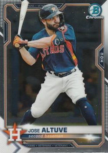 #24 Jose Altuve - Houston Astros - 2021 Bowman Chrome Baseball