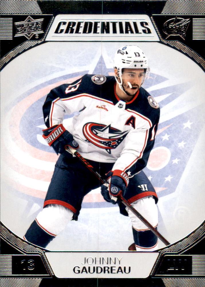 #24 Johnny Gaudreau - Columbus Blue Jackets - 2022-23 Upper Deck Credentials Hockey