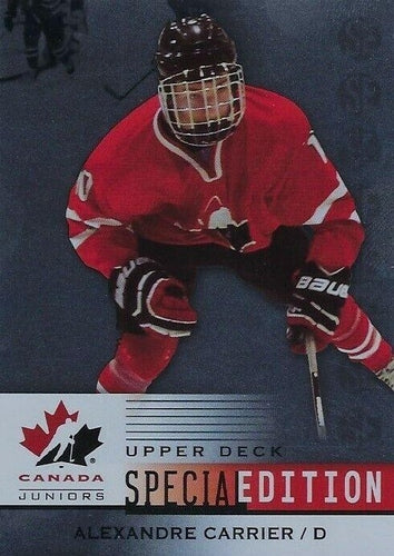 #SE-24 Alexandre Carrier - Canada - 2014 Upper Deck Team Canada Juniors - Special Edition Hockey