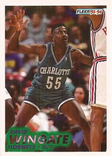 #24 David Wingate - Charlotte Hornets - 1993-94 Fleer Basketball