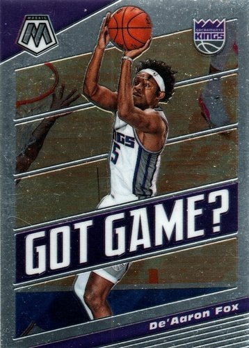 #24 De'Aaron Fox - Sacramento Kings - 2019-20 Panini Mosaic - Got Game Basketball