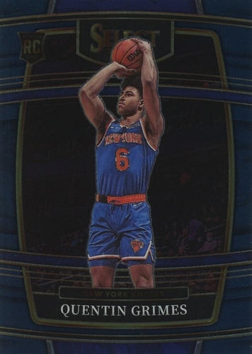 #24 Quentin Grimes - New York Knicks - 2021-22 Panini Select - Blue Basketball