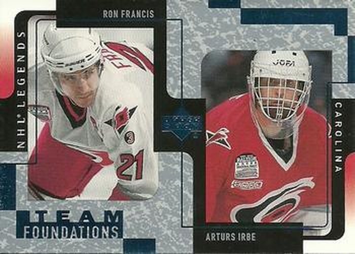 #24 Ron Francis / Arturs Irbe - Carolina Hurricanes - 2000-01 Upper Deck Legends Hockey