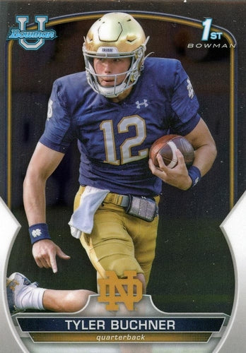 #24 Tyler Buchner - Notre Dame Fighting Irish - 2022 Bowman Chrome University Football