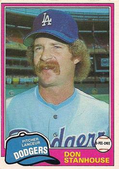 #24 Don Stanhouse - Los Angeles Dodgers - 1981 O-Pee-Chee - Gray Back Baseball