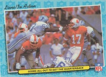 #24 Going All Out to Get the Quarterback 1986 schedule - Detroit Lions - 1986 Fleer Team Action Football