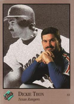 #250 Dickie Thon - Texas Rangers - 1992 Studio Baseball