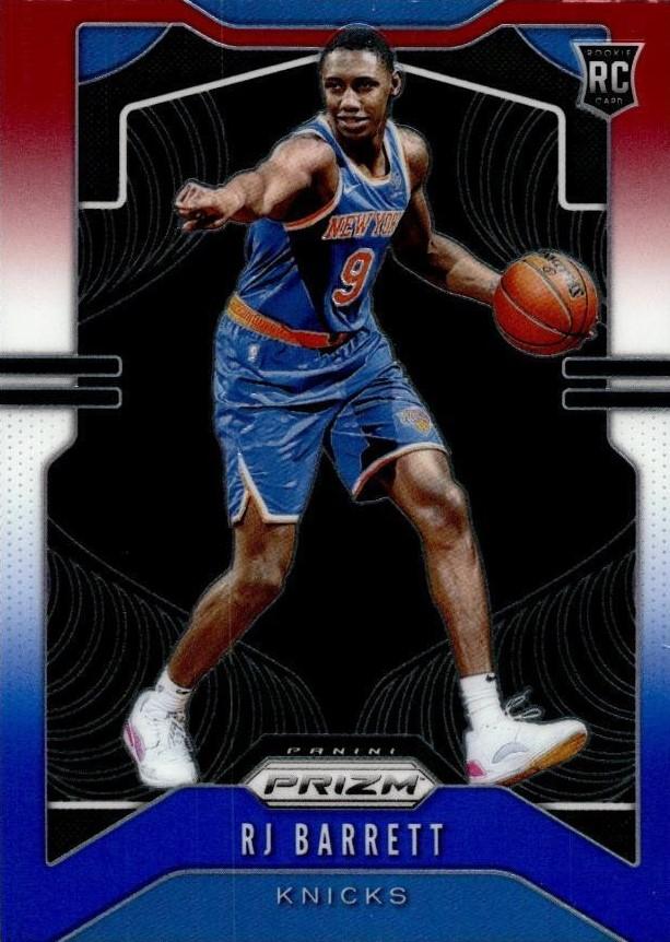 #250 RJ Barrett - New York Knicks - 2019-20 Panini Prizm - Prizms Red White and Blue Basketball