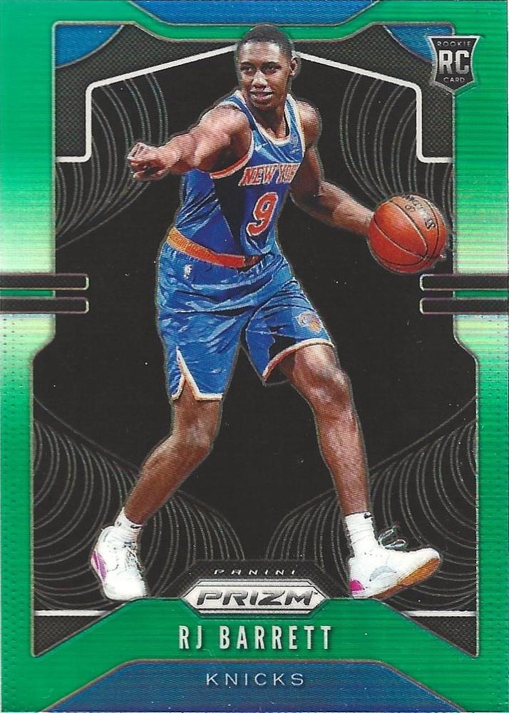 #250 RJ Barrett - New York Knicks - 2019-20 Panini Prizm - Prizms Green Basketball