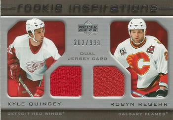 #250 Kyle Quincey / Robyn Regehr - Detroit Red Wings / Calgary Flames - 2005-06 Upper Deck Rookie Update Hockey