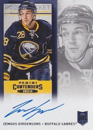 #250b Zemgus Girgensons - Buffalo Sabres - 2013-14 Panini Contenders Hockey