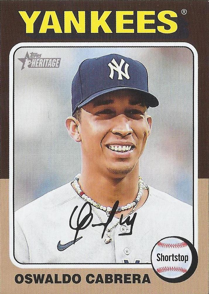 #251 Oswaldo Cabrera - New York Yankees - 2024 Topps Heritage Baseball