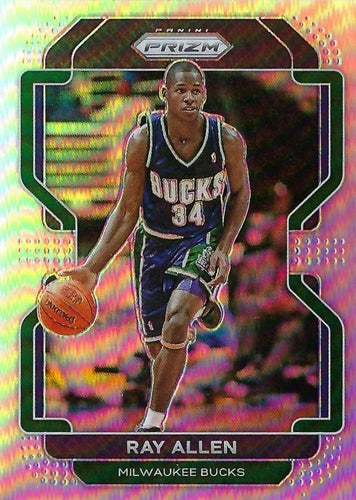 #251 Ray Allen - Milwaukee Bucks - 2021-22 Panini Prizm - Silver Basketball