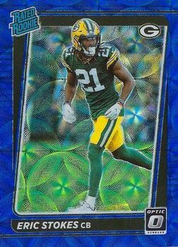 #251 Eric Stokes - Green Bay Packers - 2021 Donruss Optic - Blue Scope Football