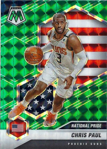 #251 Chris Paul - Phoenix Suns - 2020-21 Panini Mosaic - Mosaic Green Basketball