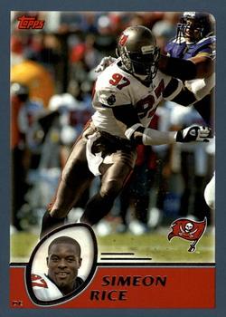 #251 Simeon Rice - Tampa Bay Buccaneers - 2003 Topps Football