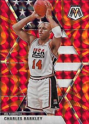 #252 Charles Barkley - USA - 2019-20 Panini Mosaic - Reactive Orange Basketball
