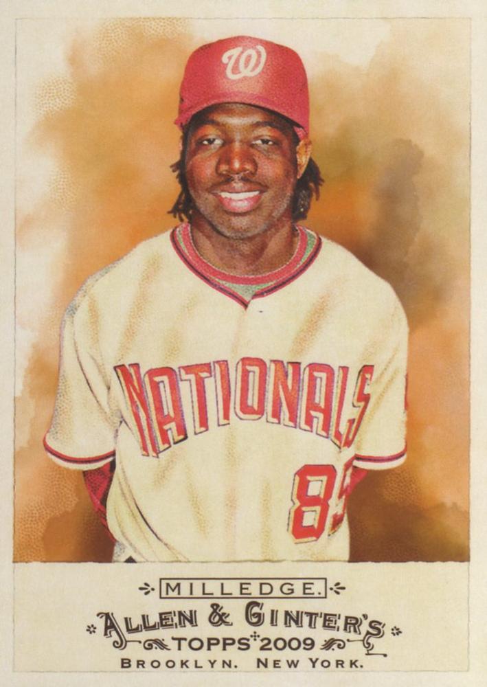 #252 Lastings Milledge - Washington Nationals - 2009 Topps Allen & Ginter Baseball