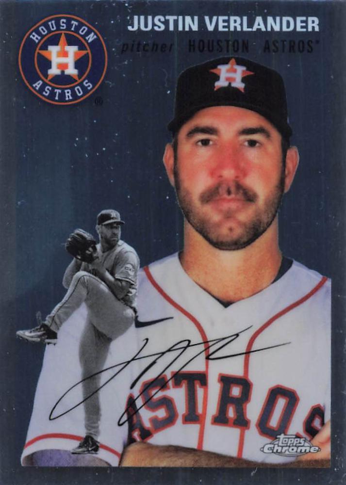#253 Justin Verlander - Houston Astros - 2023 Topps Chrome Platinum Anniversary Baseball