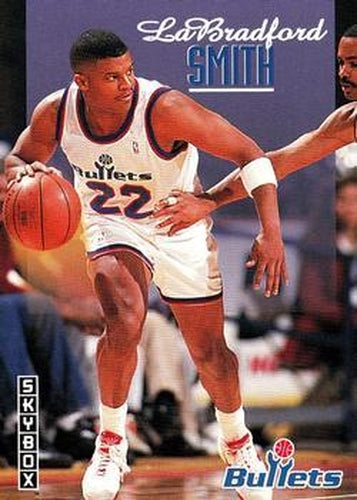 #253 LaBradford Smith - Washington Bullets - 1992-93 SkyBox Basketball