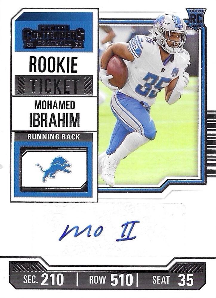 #253 Mohamed Ibrahim - Detroit Lions - 2023 Panini Contenders Football