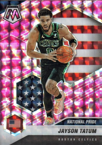 #254 Jayson Tatum - Boston Celtics - 2020-21 Panini Mosaic - Mosaic Camo Pink Basketball