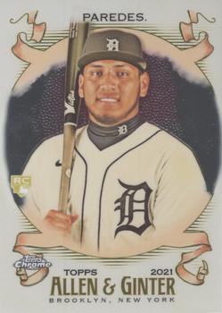 #254 Isaac Paredes - Detroit Tigers - 2021 Topps Allen & Ginter Chrome Baseball