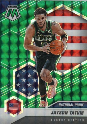 #254 Jayson Tatum - Boston Celtics - 2020-21 Panini Mosaic - Mosaic Green Basketball