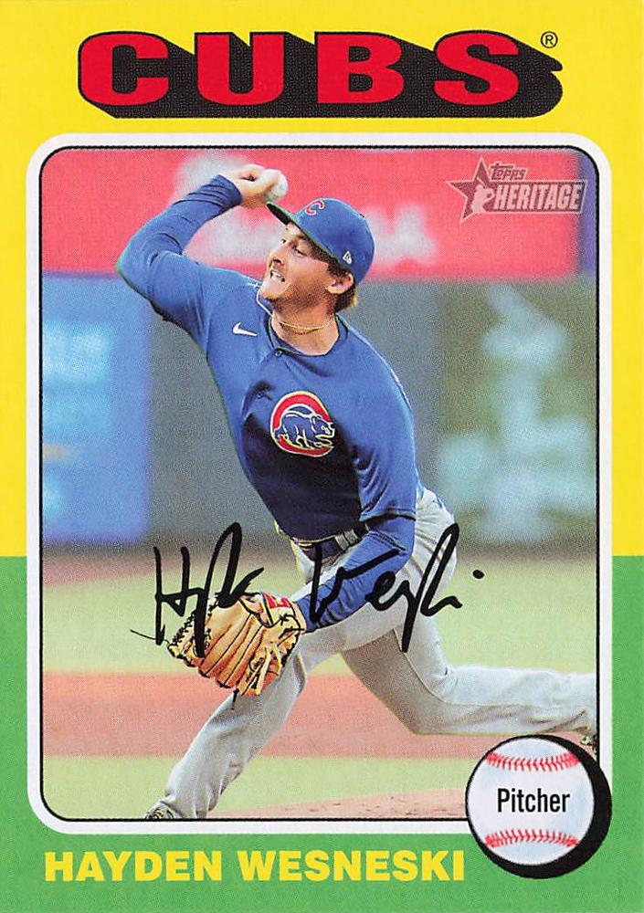 #256 Hayden Wesneski - Chicago Cubs - 2024 Topps Heritage Baseball